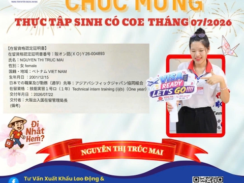 CHÚC MỪNG HỌC VIÊN RA TƯ CÁCH LƯU TRÚ