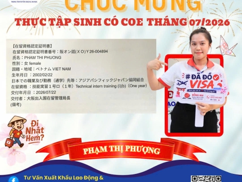 CHÚC MỪNG HỌC VIÊN RA TƯ CÁCH LƯU TRÚ