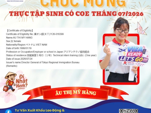 CHÚC MỪNG HỌC VIÊN RA TƯ CÁCH LƯU TRÚ