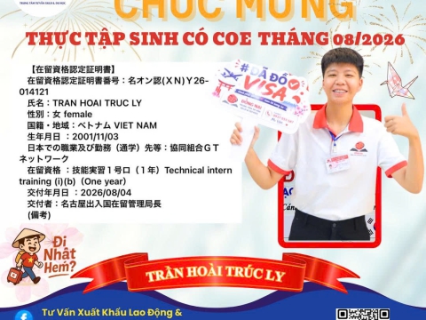 CHÚC MỪNG HỌC VIÊN RA TƯ CÁCH LƯU TRÚ