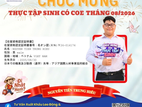 CHÚC MỪNG HỌC VIÊN RA TƯ CÁCH LƯU TRÚ