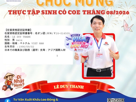 CHÚC MỪNG HỌC VIÊN RA TƯ CÁCH LƯU TRÚ