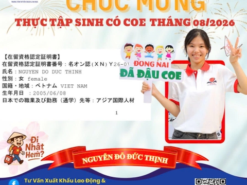 CHÚC MỪNG HỌC VIÊN RA TƯ CÁCH LƯU TRÚ