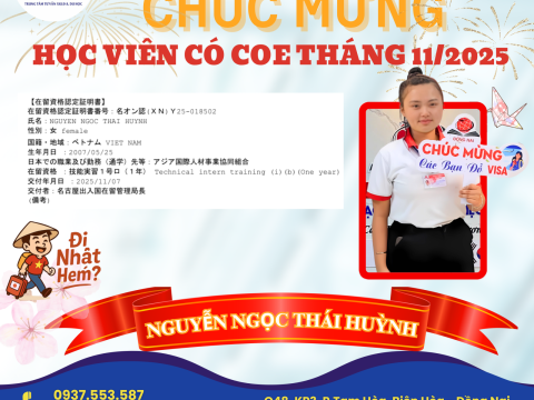 CHÚC MỪNG HỌC VIÊN RA TƯ CÁCH LƯU TRÚ