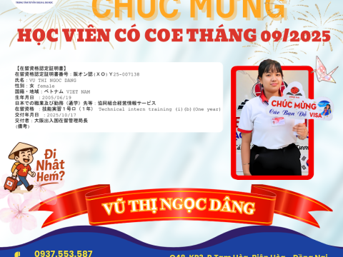 CHÚC MỪNG HỌC VIÊN RA TƯ CÁCH LƯU TRÚ