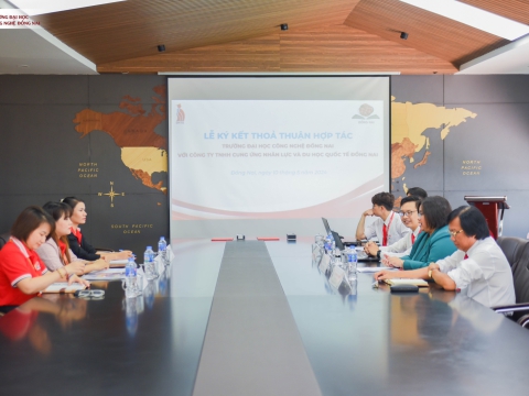 ✍️LỄ KÝ KẾT HỢP TÁC CÔNG TY CUNG ỨNG NHÂN LỰC & DU HỌC QUỐC TẾ ĐỒNG NAI VỚI TRƯỜNG ĐẠI HỌC CÔNG NGHỆ ĐỒNG NAI!