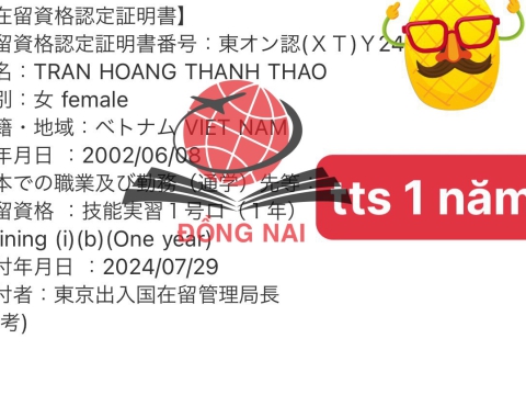 CHÚC MỪNG HỌC VIÊN RA TƯ CÁCH LƯU TRÚ