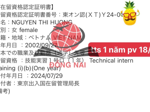 CHÚC MỪNG HỌC VIÊN RA TƯ CÁCH LƯU TRÚ