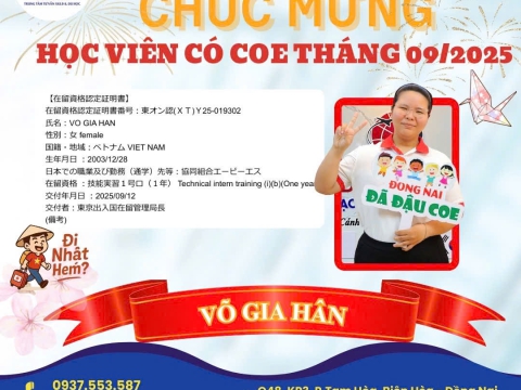 CHÚC MỪNG HỌC VIÊN RA TƯ CÁCH LƯU TRÚ