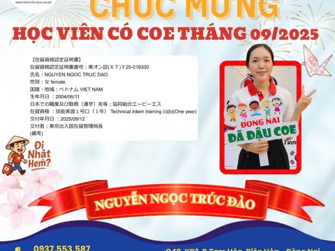 CHÚC MỪNG HỌC VIÊN RA TƯ CÁCH LƯU TRÚ
