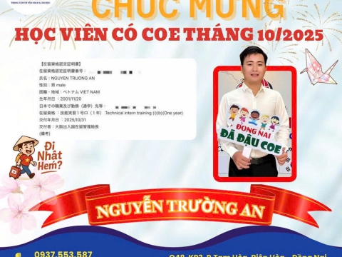 CHÚC MỪNG HỌC VIÊN RA TƯ CÁCH LƯU TRÚ