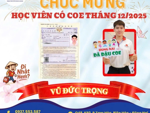 COE DU HỌC SINH KÌ THÁNG 04/2025